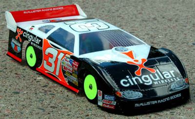 McAllister Tucson Late Model Dirt Oval Clear Body-200mm 